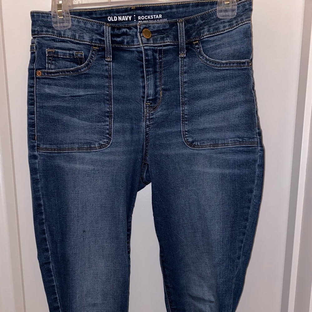 Vintage-looking medium wash jeans